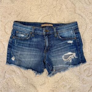 Joe's Jeans Blue Distressed Frayed Hem Denim Shorts Size 26